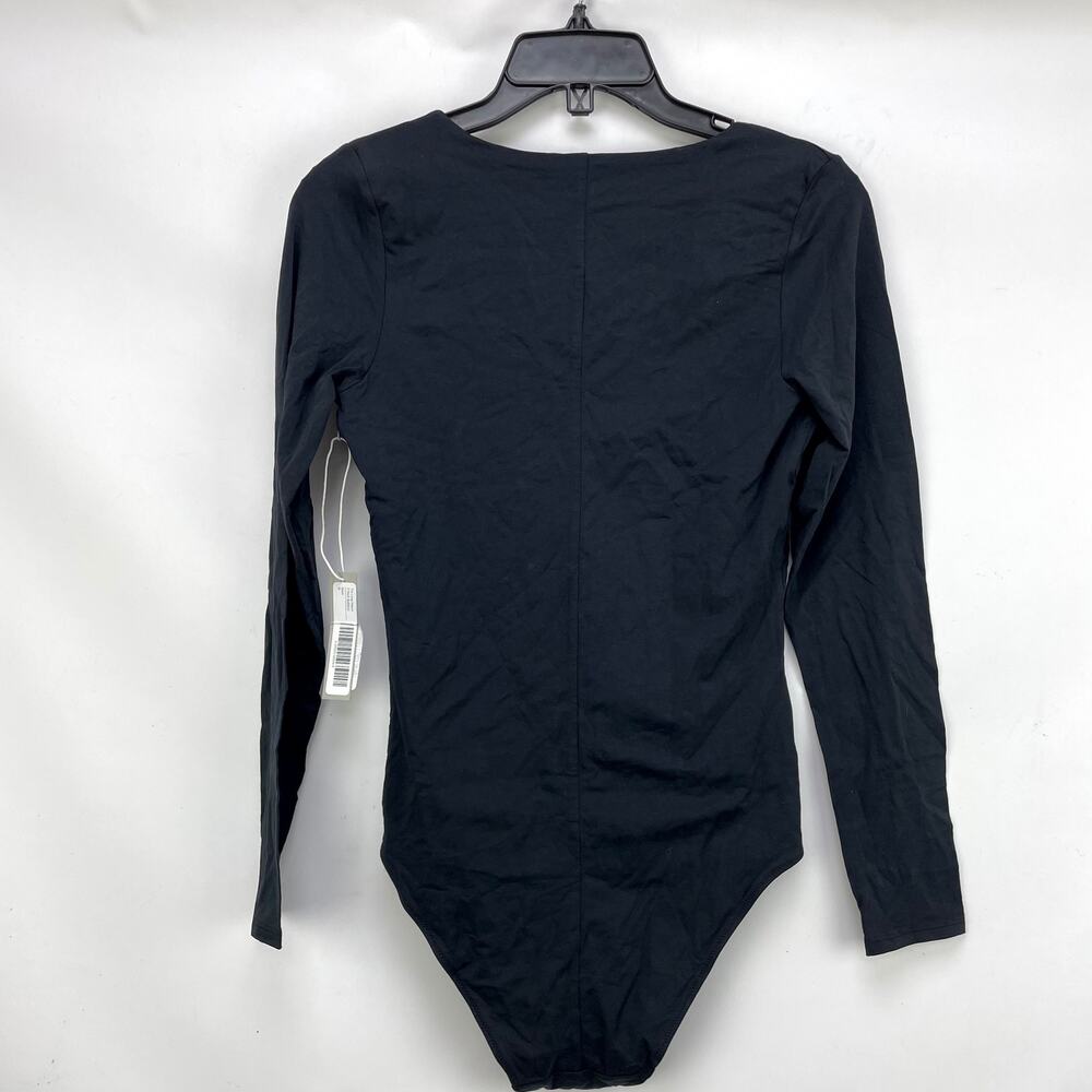Everlane Womens Bodysuit Small Black Long Sleeve Supima Cotton NWT - Picture 6 of 8